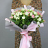 Букет из кустовых бело-розовых роз - Фото 3