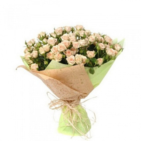 Букет из 29 кустовых нежно-розовых роз