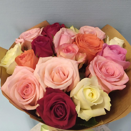 Микс из 19 роз - Фото 3
