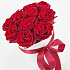 11 красных роз в шляпной коробке - Фото 4