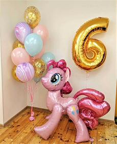 Композиция из шаров "Happy Birthday,my pony"