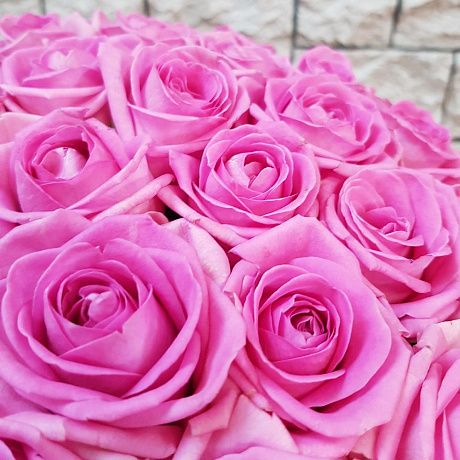 Коробка из 29 розовых роз - Фото 5