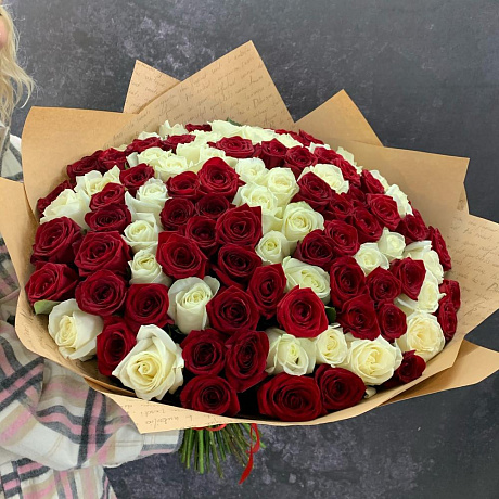 Букет цветов Red and white - Фото 4