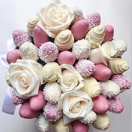 БУКЕТ В ШЛЯПНОЙ КОРОБКЕ L 2 - Фото 3