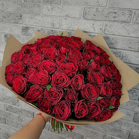 Букет из 75 роз №160 - Фото 4