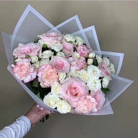Букет цветов "Нежный микс" №166