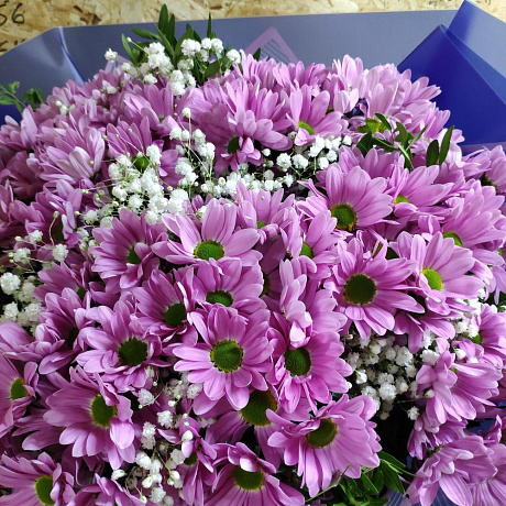Букет цветов День любви хризантема - Фото 6
