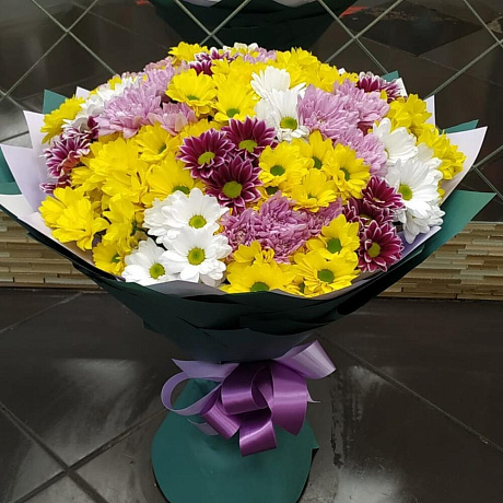Букет с хризантемами №305 - Фото 2