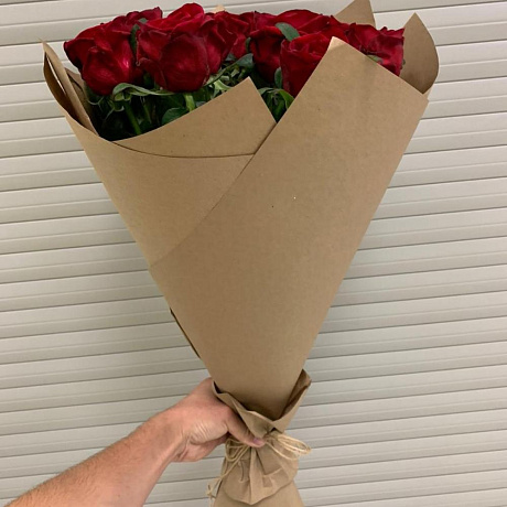 Букет из 15 красных роз №2 - Фото 2