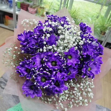 Букет цветов Черничный - Фото 2