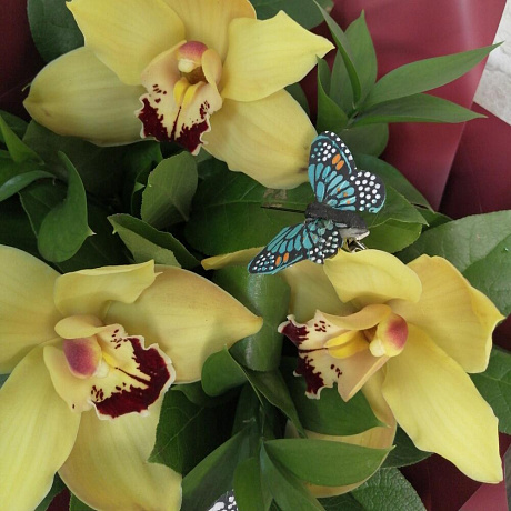 Букет цветов Летние орхидейки - Фото 6