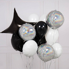 Композиция из шаров "На День Рождения!" Диско