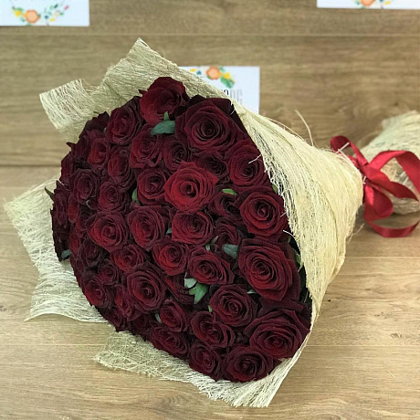 Букет из 51 красной розы (50 см) N369 - Фото 4