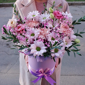 Букет цветов "Розовый туман" №163