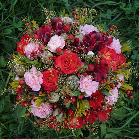 Цветы в коробке Luxury Flowers Лето красное - Фото 2