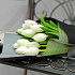 Стильный букет из белых тюльпанов - Фото 1