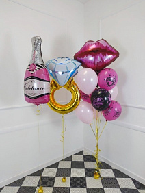 Композиция из шаров "Ассорти Девичник"