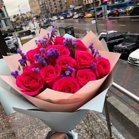 Ароматный букет из роз Pink Floyd 65 см. (Эквадор)