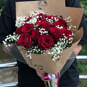 Букет цветов "Лед и пламя" №160