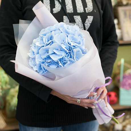 Букет цветов голубая гортензия №168 - Фото 2