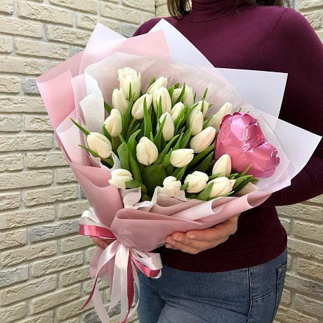 Букет цветов Tulips heart - Фото 3