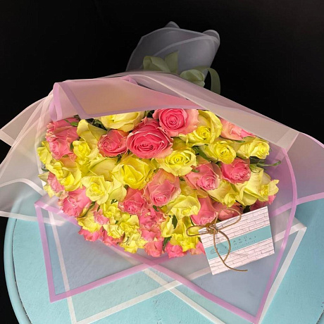 Моно букет из 51 розы - Фото 4