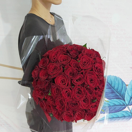 Букет из алой розы - Фото 2