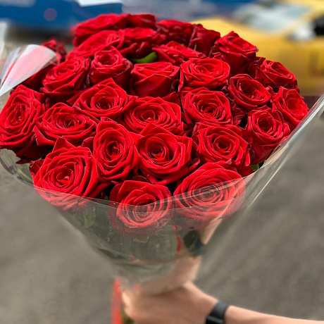 Букет из 29 красных роз №160 - Фото 4