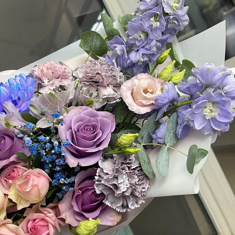 Букет из дельфиниума №161 - Фото 3