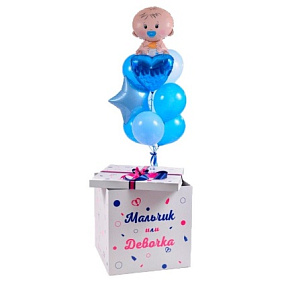 Композиция из шаров "Коробка с сюрпризом" Кто?