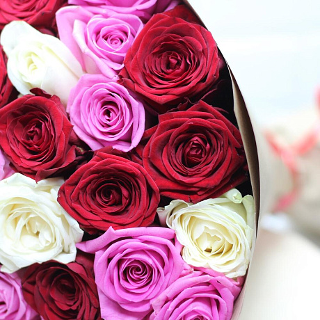 Букет из 51 микс роз - Фото 5