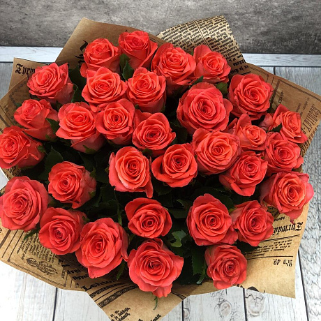 Букет Вау из 31 розы - Фото 3