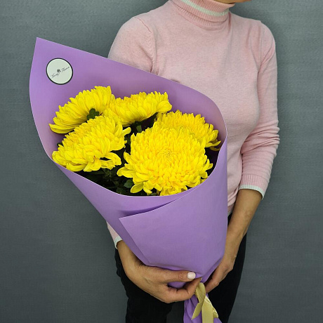 Букет цветов Деко жёлтая - Фото 3