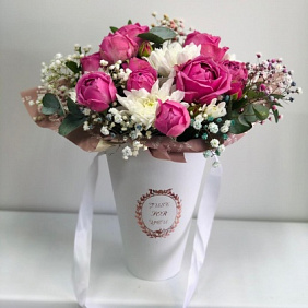 Цветы в коробке №415