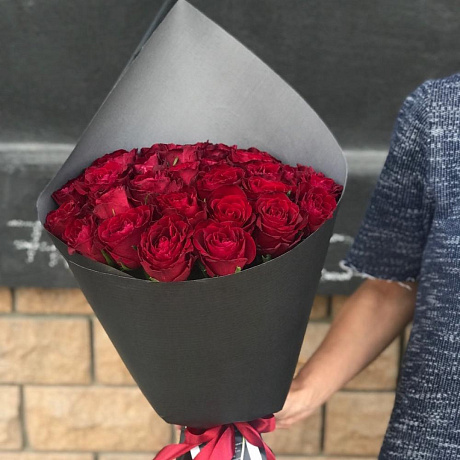 Букет из 25 красных роз №171 - Фото 2