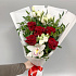 Микс из красных роз ,эустом и орхидеи - Фото 2