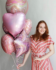 Композиция из шаров "Мрамор" №2