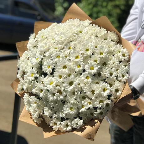 Букет из 35 хризантем. N425 - Фото 6