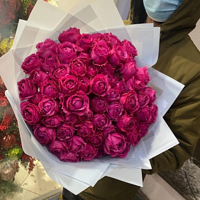 Букет цветов "Розовая бомба"