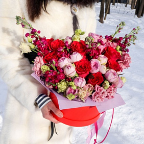 Букет цветов "Огонь желаний"