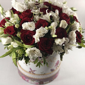 Корзина цветов люкс мини