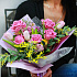 Весенний букет из роз, тюльпанов и мимозы - Фото 1