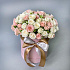 Шляпная коробка с кустовыми розами - Фото 1