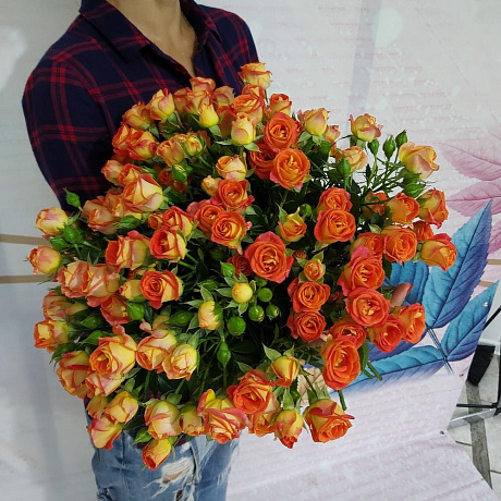 Букет цветов Оранжевое чудо-19 - Фото 3