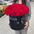 101 красных роз в шляпной коробке - Фото 6