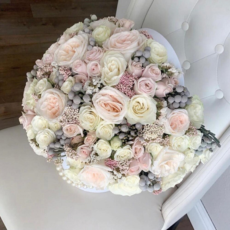 Цветы в коробке Luxury Flowers С Любовью ️ - Фото 3