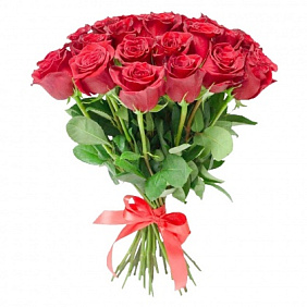 25 красных роз Премиум Эквадор 60 см.