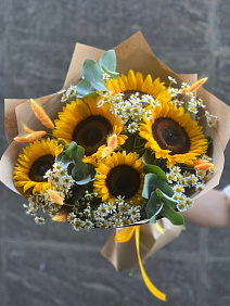 Букет "Подсолнухи" №164