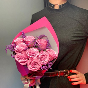 Букет цветов "Розовое вино" №163