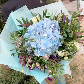 Букет цветов "Голубая лагуна" №173